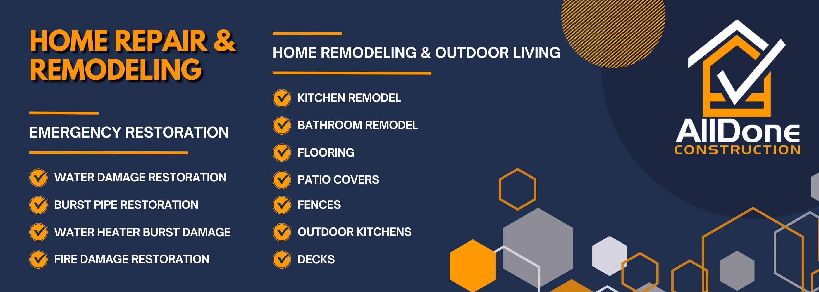 Austin, TX Home Repair And Remodel Services For Kitchens, Bathrooms, Flooring, And Property Improvements - AllDones Construction